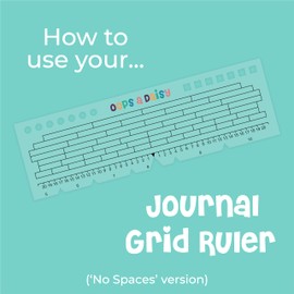 Universal Grid Ruler (No Spaces Between Boxes) - Dotted Journaling/Bullet Planning Template - Easy Journal Spread Set-Up with No Counting Dots…