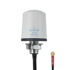 Proxicast SISO 5G Antenna - Vandal Resistant Low Profile Omnidirectional Through-Hole Mount - 2 ft Coax - White - Compatible with Cisco, Cradlepoint, Digi, MoFi & Others (ANT-121-T11-W-02)