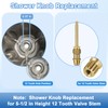 Metal Matte Black Shower Knobs 3 Piece Replacement and Flange