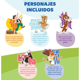 LUPPA La Granja de Zenon, Set de Figuritas de Acción y Aventura para Niños, Figuritas | Zenon, Percheron, Beto, Lola, Bartolito y El Auto Bochinchero (6 Figuritas)