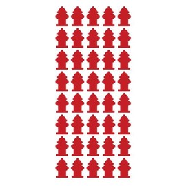 Red Fire Hydrant Stickers 1" DC09-032 Envelope Seals Arts & Crafts Vinyl Sticker Decal for Wall, Laptop, 160 Pieces