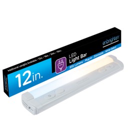 Enbrighten 12 inch Plug-in Under Cabinet Lights, 855 Lumens, Five White Settings from (2700K-6500K), Full Range Dimmable, One-Touch Sync Control, Linkable Under Counter Lights for Kitchen 82783-T1