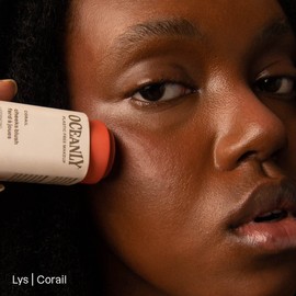 ATTITUDE Oceanly Plastic-Free Lightweight Blush Stick, Titanium Dioxide-Free, EWG Verified, Vegan Makeup, Corail, 8.5 grams