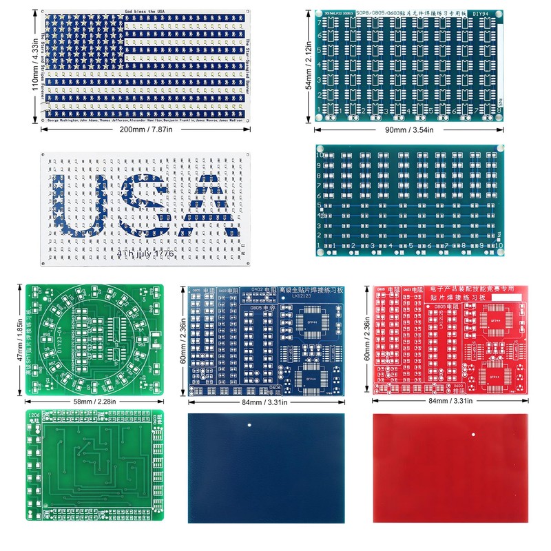 Yidab SMD Soldering Practice Kit,Solder Skill Training Learning Project SMT