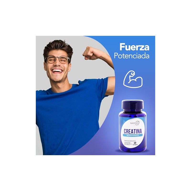Creatina | Creatina Monohidratada 100% Pura | Pre Entreno, Rendimiento