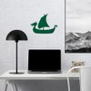 ANGDEST CLUB Decal Stickers of Viking Ship Silhouette (Green) Premium