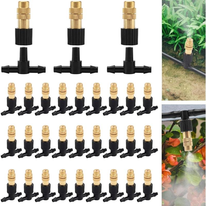 40 count Three-Way Atomizing Nozzle Kit - Adjustable Sprinkler with