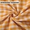 Mywinlle Yellow/White Plaid Ruffle Pillow Shams Standard Size Set of