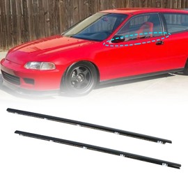 FZJDSD 2PCS Left & Right Side Window Door Molding Outer 72410-SR3-003 72450-SR3-003 Fit for Honda Civic EG6 EG4 1992 1993 1994 1995 Door Belt Out Molding Window