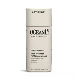 ATTITUDE Oceanly Face Cleanser Stick, EWG Verified, Plastic-free, Plant and Mineral-Based Ingredients, Vegan Skin Care Products, PHYTO CLEANSE, Unscented, 8.5 grams