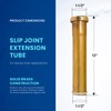 Highcraft 1-1/2” x 12” Slip Joint Extension Tube Brass Extension