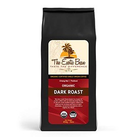 The Exotic Bean Dark Roast- USDA Certified Organic, Fair Trade, Whole Bean Coffee 16oz