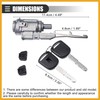 Partuto Ignition Switch Lock Cylinder, for Honda Accord 2003-2012, Metal,