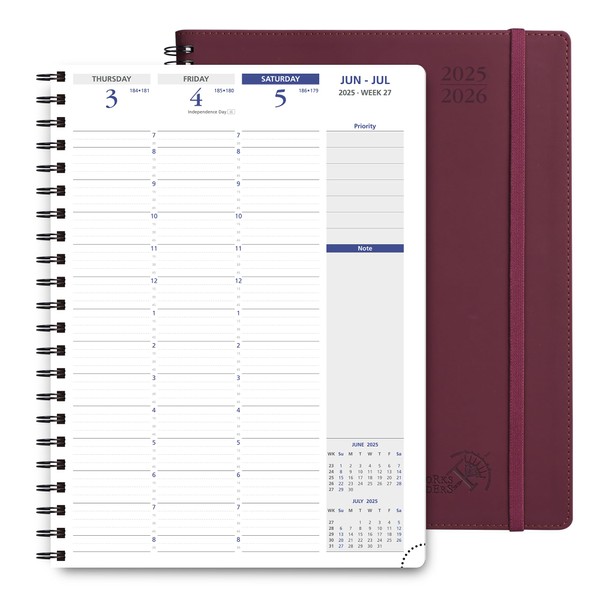POPRUN 2025-2026 Academic Planner Spiral Bound, 8.5'' x 11.25'' Appointment