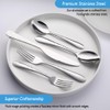 HOMECHEN 20-Piece Hammered Stainless Steel Flatware Set - Food-Grade Silverware