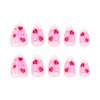Valentine Press on Nails Short Almond, Short Fake Nails Kit,