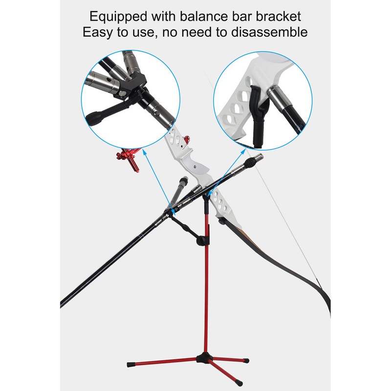 Archery Bow Stand Rack Height Adjustable Flexible Detachable Fiber Glass