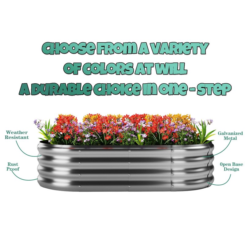 ZFHgarden Raised Garden Bed, 4x2x1ft Raised Beds for Gardening Outdoor