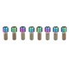 RISK 8Pcs Mountain Bike Pedal Bolts Titanium Alloy Anti Slip