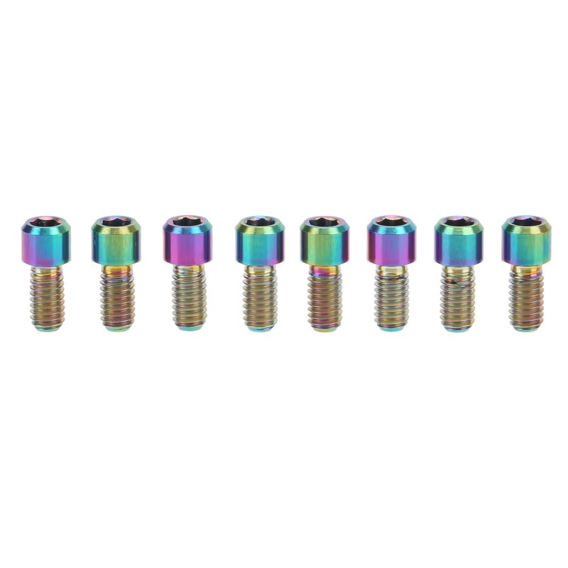 RISK 8Pcs Mountain Bike Pedal Bolts Titanium Alloy Anti Slip