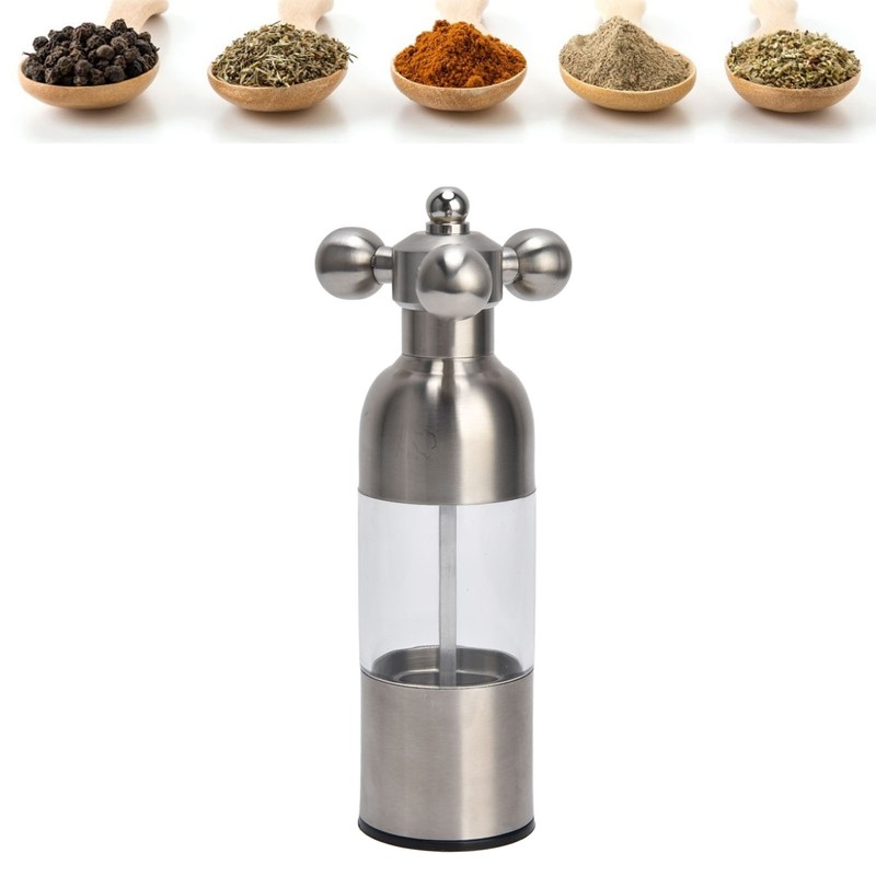 304 Stainless Steel Pepper Grinder Manual Rotation Pepper Mill Ceramic