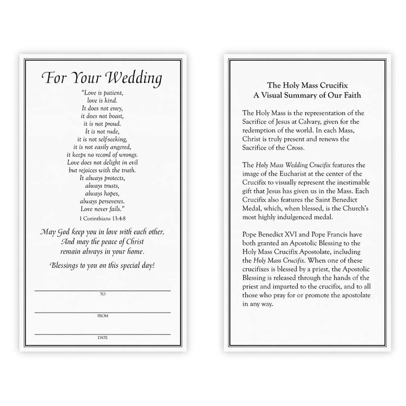 Generic Holy Mass Wedding Wall Crucifix 8" Resin, cbc-L1752