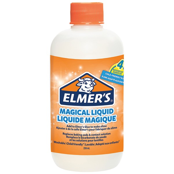 Elmer’s Glue Slime Magical Liquid Solution | 259 mL Bottle (Up to 4 Batches) | Washable & Kid Friendly | Great for Making Slime