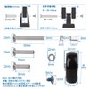 Suitcase Casters 4-Piece Set Replacement Kit Diameter 46mm Black Rubber