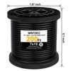 WRFDEC 200Ft 1/4" Black Vinyl Coated Wire Rope,7x19 Strand Aircraft