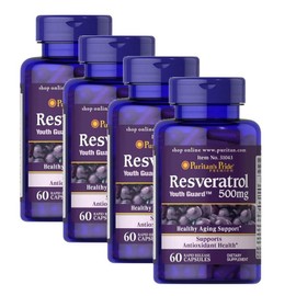 Puritans Pride Resveratrol 500mg Capsules Puritans Pride Resveratrol, 4, 60 tablets / 퓨리탄스프라이드 레스베라트롤 500mg 캡슐 Puritans Pride Resveratrol, 4개, 60정