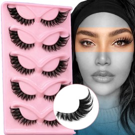 5 Pairs False Eyelashes C Curl – Reusable Natural Look Lashes for Daily & Glam Makeup – Lightweight & Comfortable – Vegan & Cruelty-Free