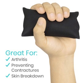 Vive Palm Grip Protector (3 Pack) - Hand and Finger Contracture Cushions - for Arthritis, Skin Breakdown, Exercise Strength - Comfortable Elastic Band Sized for Men and Women - Stroke Patient Rehab