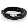 West Coast Jewelry Lord's Prayer Leather Wrap Bracelet - 7.5