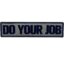 Do your job with embroidered Velcro patch, black and olive