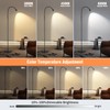 Powfloven Adjustable Gooseneck LED Beam Floor Lamp, Standing Reading Lamp