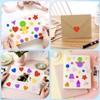 1218 Pcs Foam Stickers 7 Colors Self Adhesive Foam Shapes