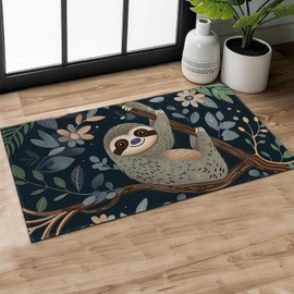MIEPOS Sloth Indoor Door Mat,Cute Animal Doormat,29.5x17in Non-Slip Rubber Backing Floor Mat,Entry Rug,for Living Room,Office,Rv,Kitchen,Entryway Doorways Mats Decor,Doormats Gifts
