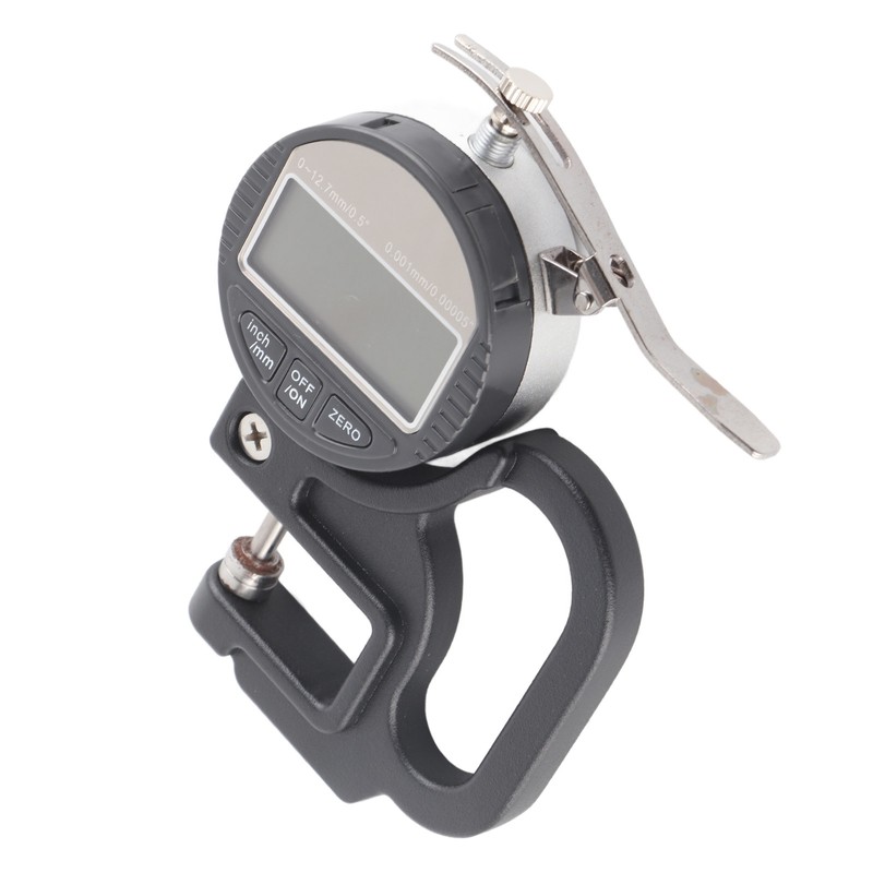 Digital Display Paper Leather Cloth Thickness Gauge Measuring Tool Range