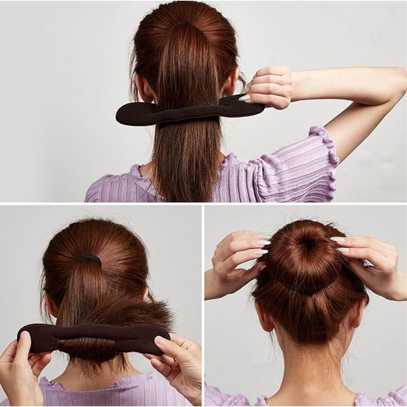 TEOZBLU Pack of 4 Magic Hair Bun Maker, Bun Maker,