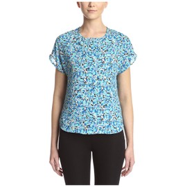 Harvé Benard Women's Georgette Popover, Meadow Print, S