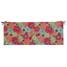 RSH DECOR Indoor Outdoor 3" Foam Bench Cushion with Ties, (36" x 14" x 3") Choose Color & Size (Artistic Floral)
