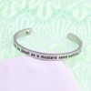 Inspirational Christian Gift Mustard Seed Cuff Bracelet Bible Verse Religious