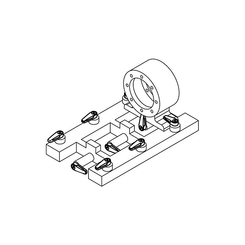 HALDER 24100.0102 Rotary Latch, Black, d1 = M6
