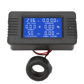 AC Digital Meter, PZEM-022 AC 80-260V 100A Multifunction Digital Meter Power Energy Voltage Current Test with Closed Type CT