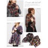 Hiorie Check Stole Double-Sided Brushed 100% Cotton, Large Scarf, Made