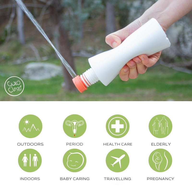 CuloClean Portable Bidet for Toilet or Travel. Peri Bottle for