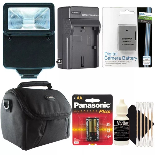 Vivitar Replacement EN-EL14 Battery + Charger Kit for Nikon D3500