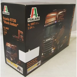 Italeri 553897 3897 Scania R730 V8 Black Amber Truck Model Kit 1:24