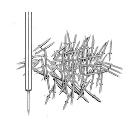 Lokatall Seamless Nails, 100 Pieces Double Head Skirting Board Thread Nails, Invisible Safety Screws, Specific Sleeve Tool, Skirting Board, Special Nails for Indoor Use,