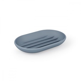 Umbra Touch Dish for Bathroom-Contemporary, Practical Molded Oval Soap Bar Holder for Bath Sink-Nicely Fits Into Amenity Tray-Easy to Clean, Highly Durable, 13 x 9 x 2 cm, Slate Blue